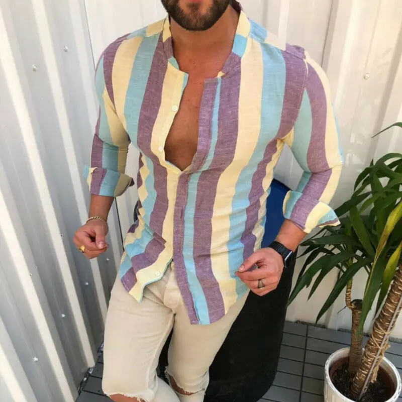 Модные мужские Роскошные повседневные стильные утонченные облегающие рубашки с