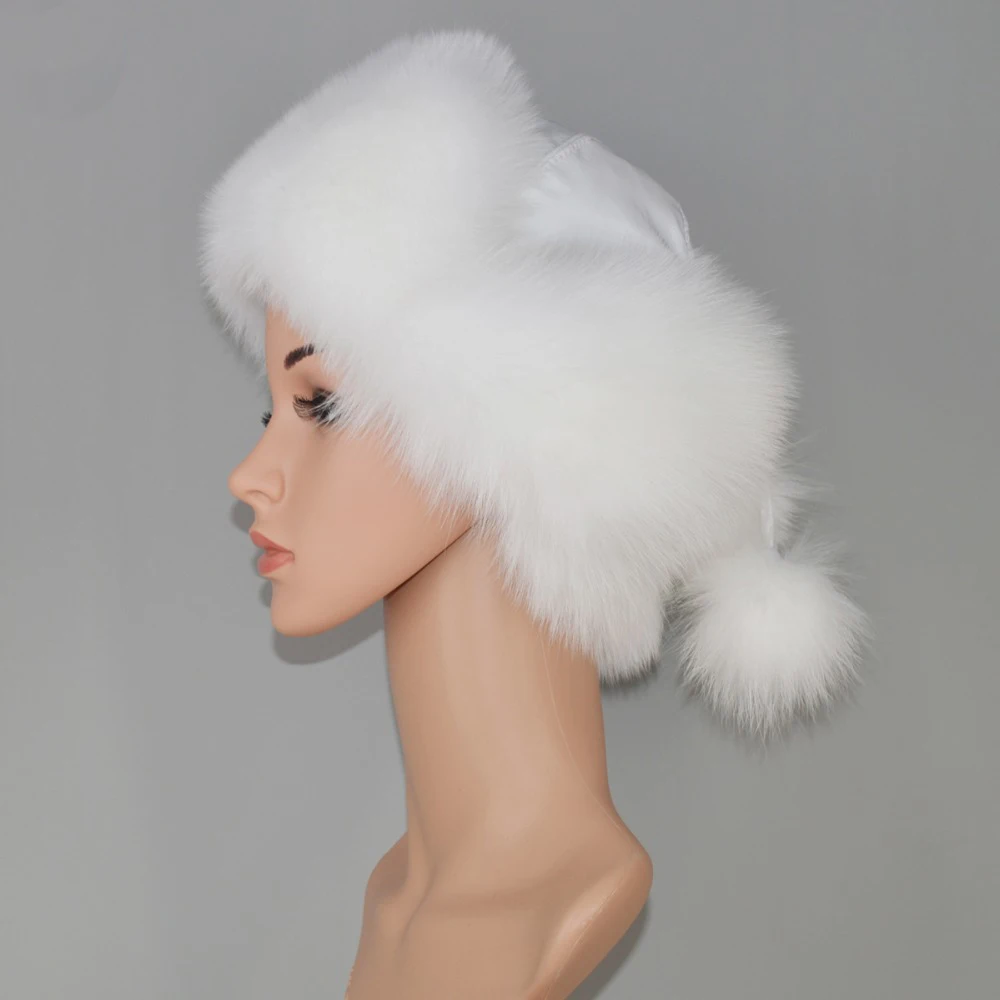 2021 Новое поступление меховая шапка для женщин из натурального меха енота лисы