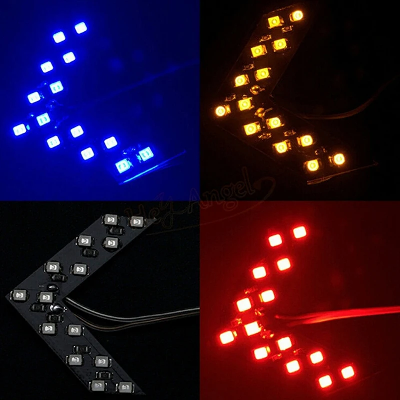

1 шт 14 SMD стрелка Панель светодиодный Поворотный Светильник для авто зеркало заднего вида индикатор сигнала поворота