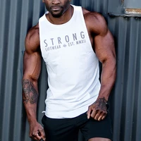 2 pcslot mens sports muscle training sleeveless high quality t shirt vest can be customized logo trend mens fitness vest