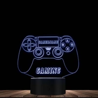 custom gamer name 3d led table night light games console design table lamp optical illusion novelty light 7 colors changing