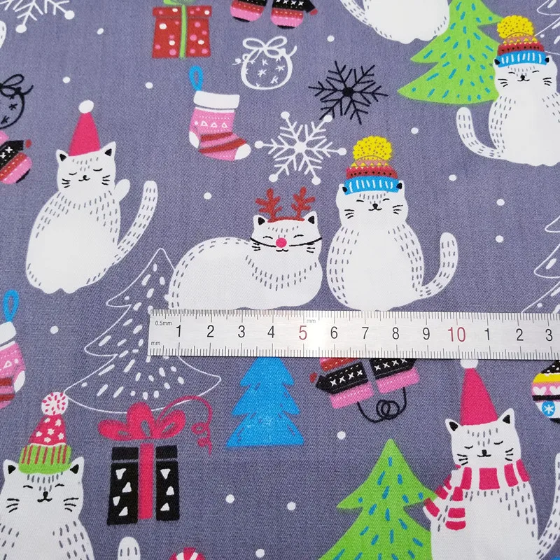 Рождественское украшение 100% хлопчатобумажная саржевая ткань Лоскутная Ткань