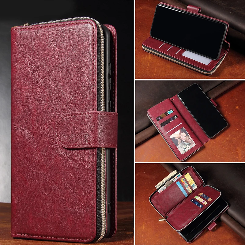 

Leather Flip Wallet Case For Samsung Galaxy A21S A51 A71 5G A81 A91 A01 A11 A21 A31 A41 A20 A30 A40 A50 S A70 Zipper Phone Cover