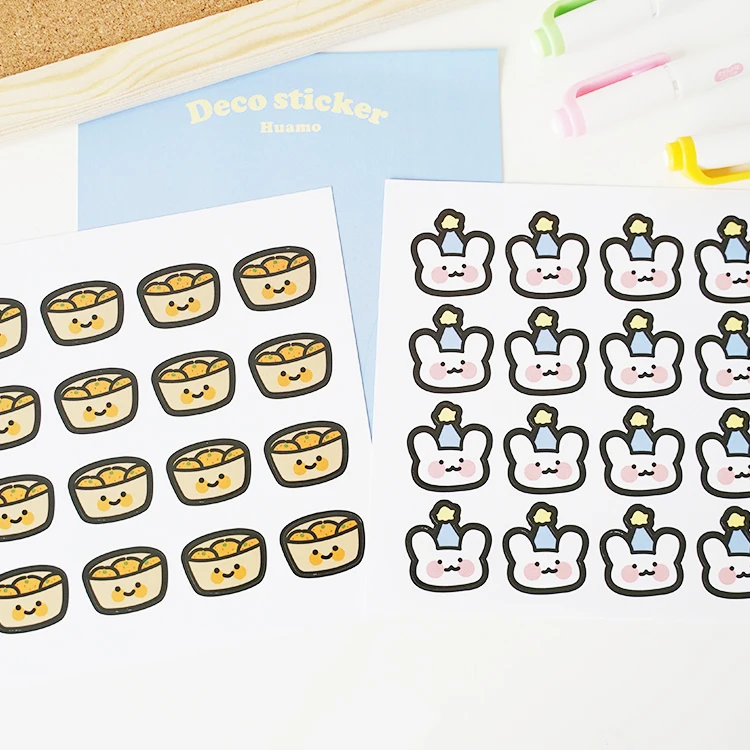 

2Pcs Korean Series Lovely Decoration Paper Sticker Creative Scrapbooking Stationary School Supplies