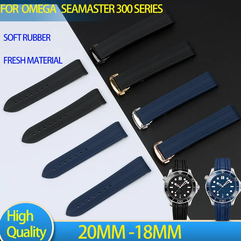 20 мм мягкий силиконовый ремешок для часов с натуральным каучуком песочный ремень