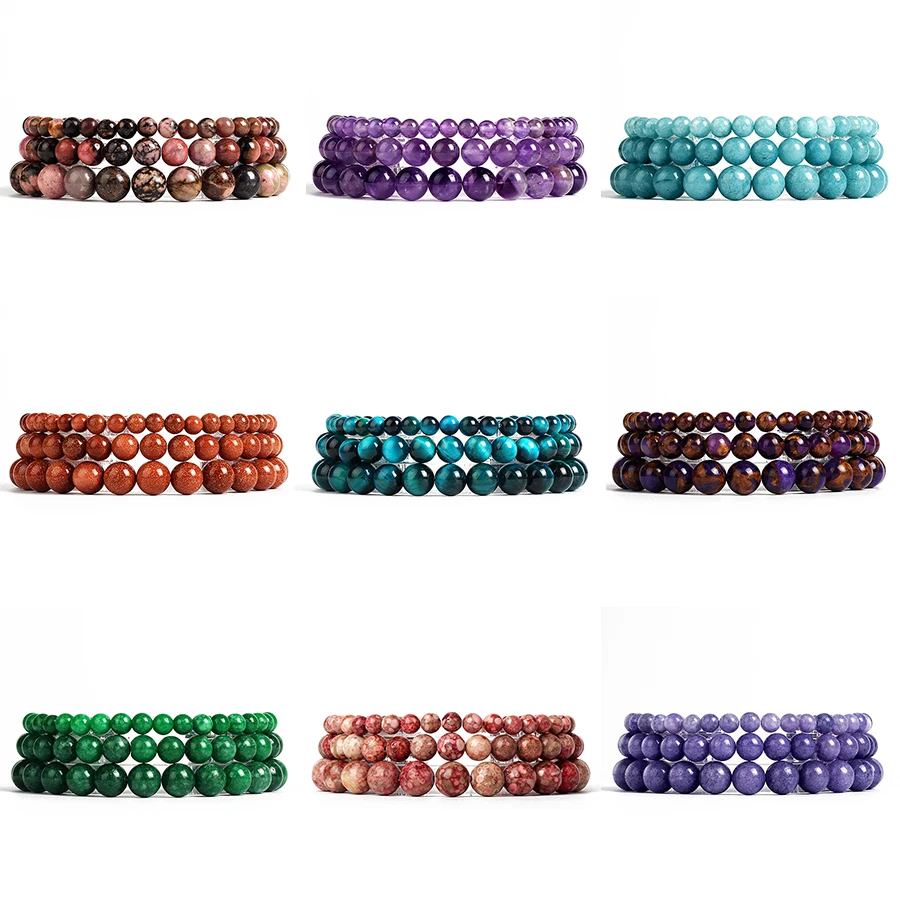 

6/8/10mm Beads Yoga Bracelet Men Natural Stone Bracelets For Women Labradorite Agat Quartzs Healing Reiki Chakra Bangles Jewelry