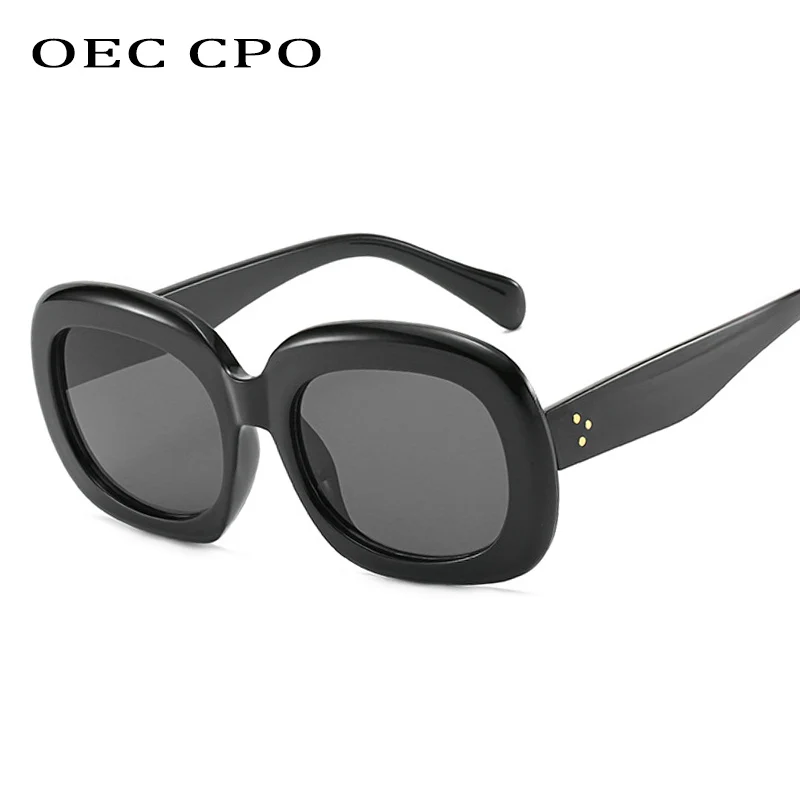 

OEC CPO Vintage Square Sunglasses Big Frame Women Brand Designer Fashion Trendy Popular Sun Glasses UV400 O250