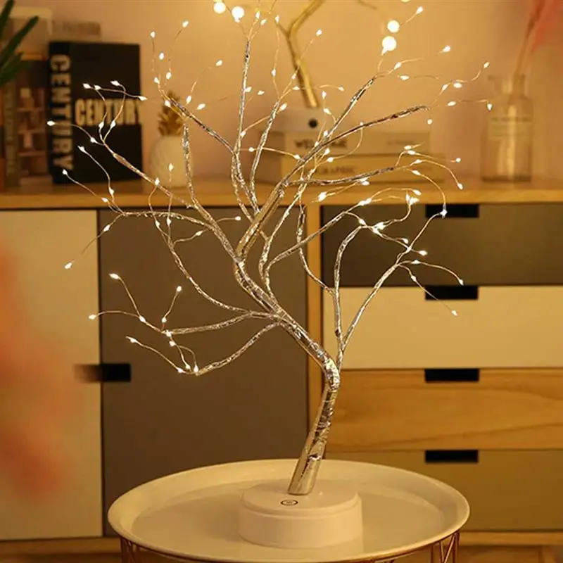 

Creative Tree Lamp LED Tree Branches Decor Light DIY Tabletop Bedroom Bedside Night Lamp for Home Party Decoration