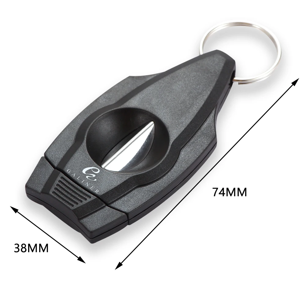 

GALINER Stainless Steel Cigar Cutter V-Cut Sharp Blade Guillotine Cigar Scissor Portable Pocket Gadget Cigar V Cutting Tool
