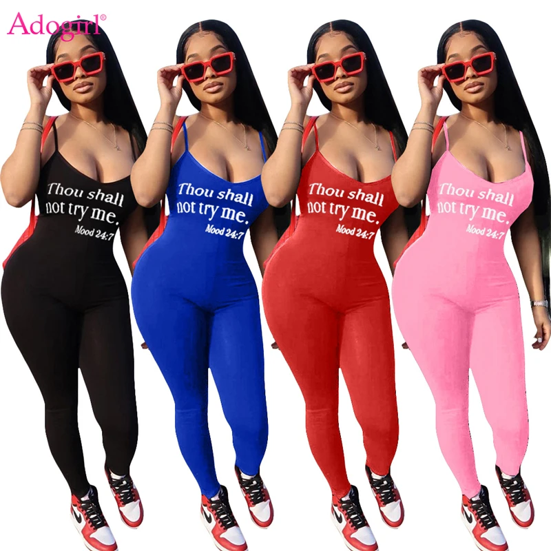 

Комбинезон Эластичный женский с буквенным принтом, на бретельках