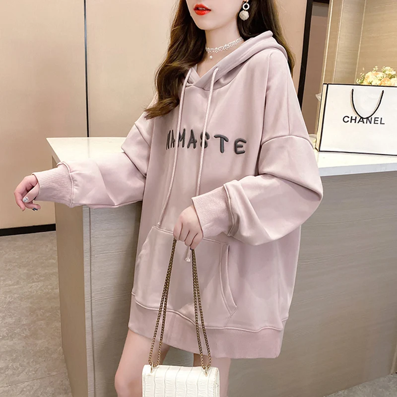 

Winter Oversized Hoodies Women Streetwear Korean Style Plus Size Pullover Sweatshirt Clothes Women 2020 Long Sleeve Print Fall