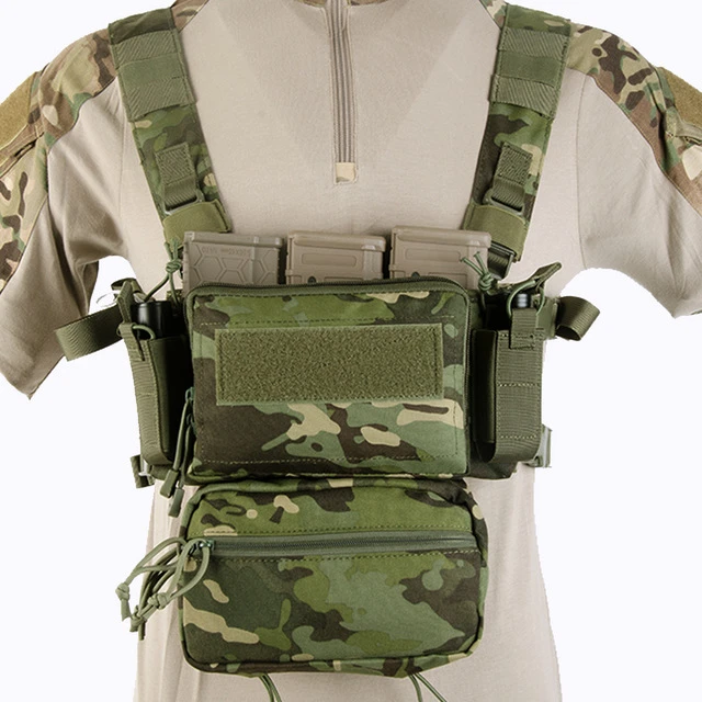 

Tactical Sack Pouch Sub Abdominal Drop Down Belly Utility Bag For D3 Chest Rig MK3 Vest Hunting Accessories