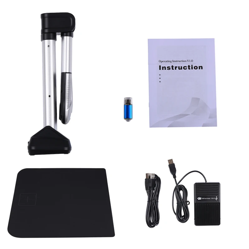 Сканер GOPYI складной высокоскоростной для чтения и документов 16 МП|Визуальный