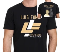luis fonsi love dance tour t shirt mens black size s m l xl 3xl summer t shirt brand fitness body building