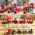 Рождественский деревянный поезд, украшения для дома, 2021 рождественские подарки, новый год 2022