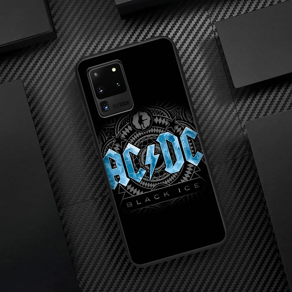 

AC DC Band Phone Case Cover Hull For Samsung Galaxy S 6 7 8 9 10 e 20 Edge Note 8 9 10 Plus black Cover Luxury Prime Soft