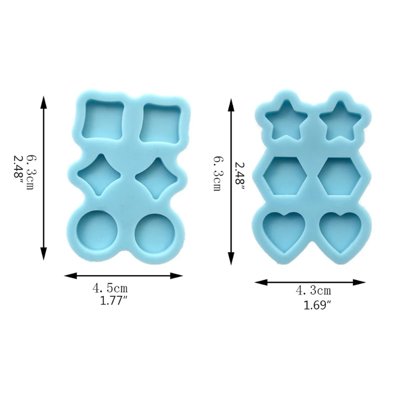 

B36D DIY Diamond Ear Studs Earrings Epoxy Resin Mold Jewelry Pendant Silicone Mould