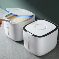 plastic rice bucket kitchen organizer and storage container cereal dispenser pet food nano insect proof sealed box measuring cup