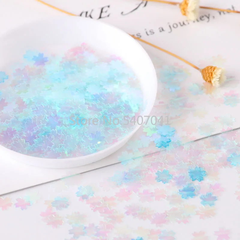 Популярные Блестки 10 г в виде цветка 5 мм розовые вишневые цветы блестки для