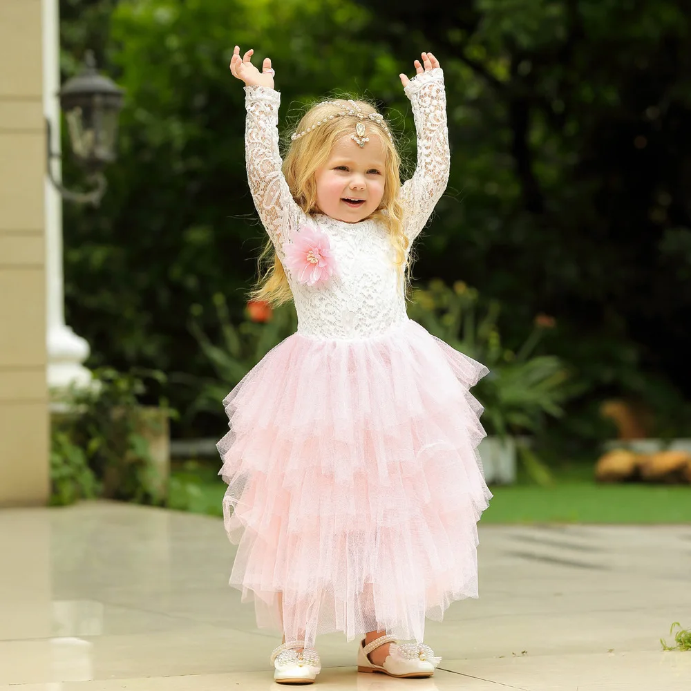 Vestidos платье для девочек на весну брендовая одежда с низким вырезом спине