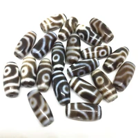 20pcslots natural stone 2 eyes small tibetan dzi beads 9mm19mm accessory for making bracelet necklace diy tibet beads