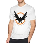 Футболка с логотипом Tom Clancy S The Division 2 SHD, Милая футболка с коротким рукавом, базовая футболка из 100% хлопка