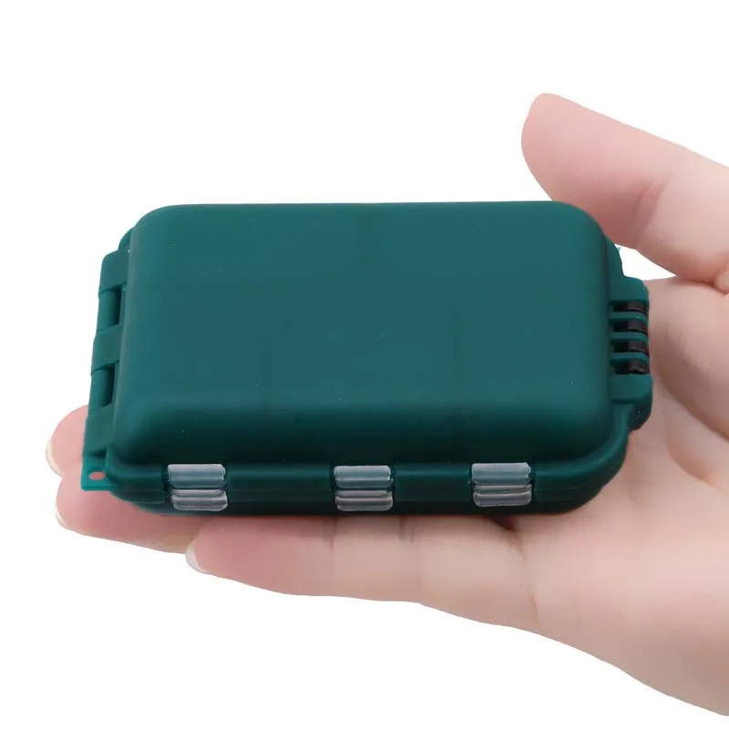 Mini Storage Box Fishing Tackle Box 10 Compartments Fishing Bait Spoon Hook Bait Box Gadget Box Fishing Accessories