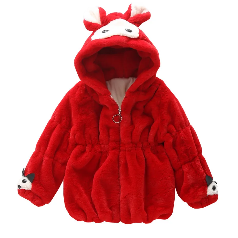 

Girls in the coat long 2021 qiu dong han edition tide thickening brim cuhk children accept waist maomao cotton baby clothes