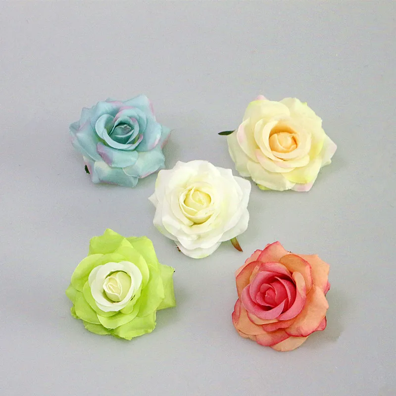 Flone 10 см искусственные цветы шелковые для рукоделия свадебные розы