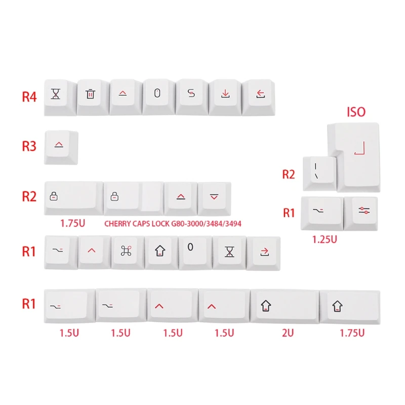 

Mechanical Keycap Japanese Character Cherry Profile 133Keys for Cherry MX Switch