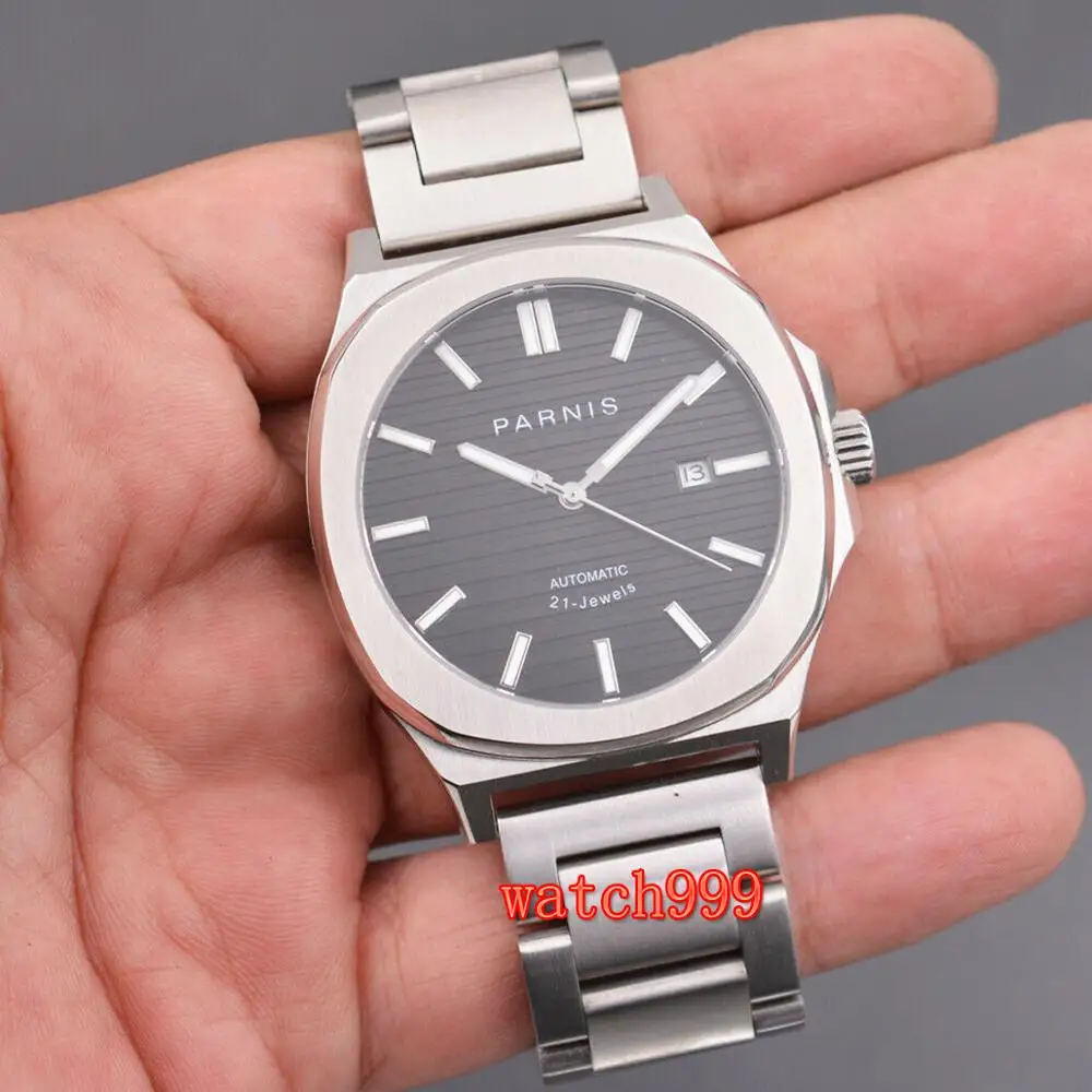 Мужские Водонепроницаемые механические часы с черным циферблатом 45 мм|Мужские