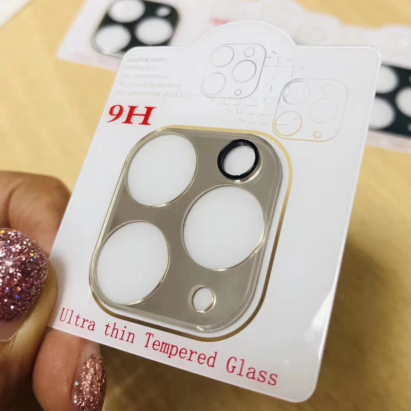Закаленное 3d-стекло с полным покрытием для объектива камеры iPhone 11 Pro Max цветные