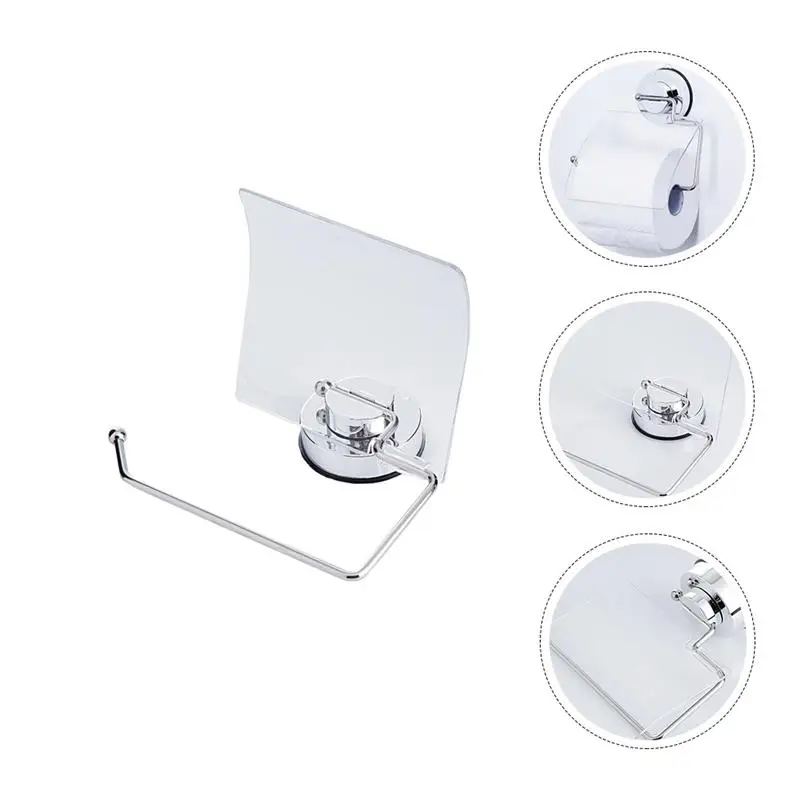 

1Pc Stainless Toilet Paper Holder Waterproof Tissue Rack Suction Cup Napkin Box