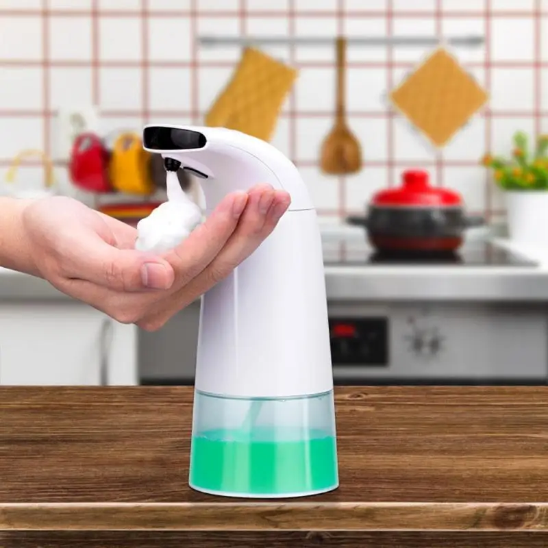 

250ML Automatic Induction Foaming Soap Dispenser Touchless Intelligent Infrared Sensor Foam Soap Dispensers for Kitchen Bathroom