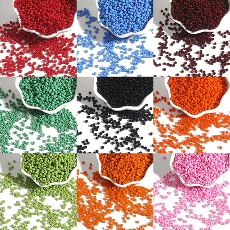 

Lots 2/3/4mm Matte Macaroon Color Glass Seed Beads 8/0 Uniform Round Spacer Beads for DIY Handmade Jewelry Making Accessories