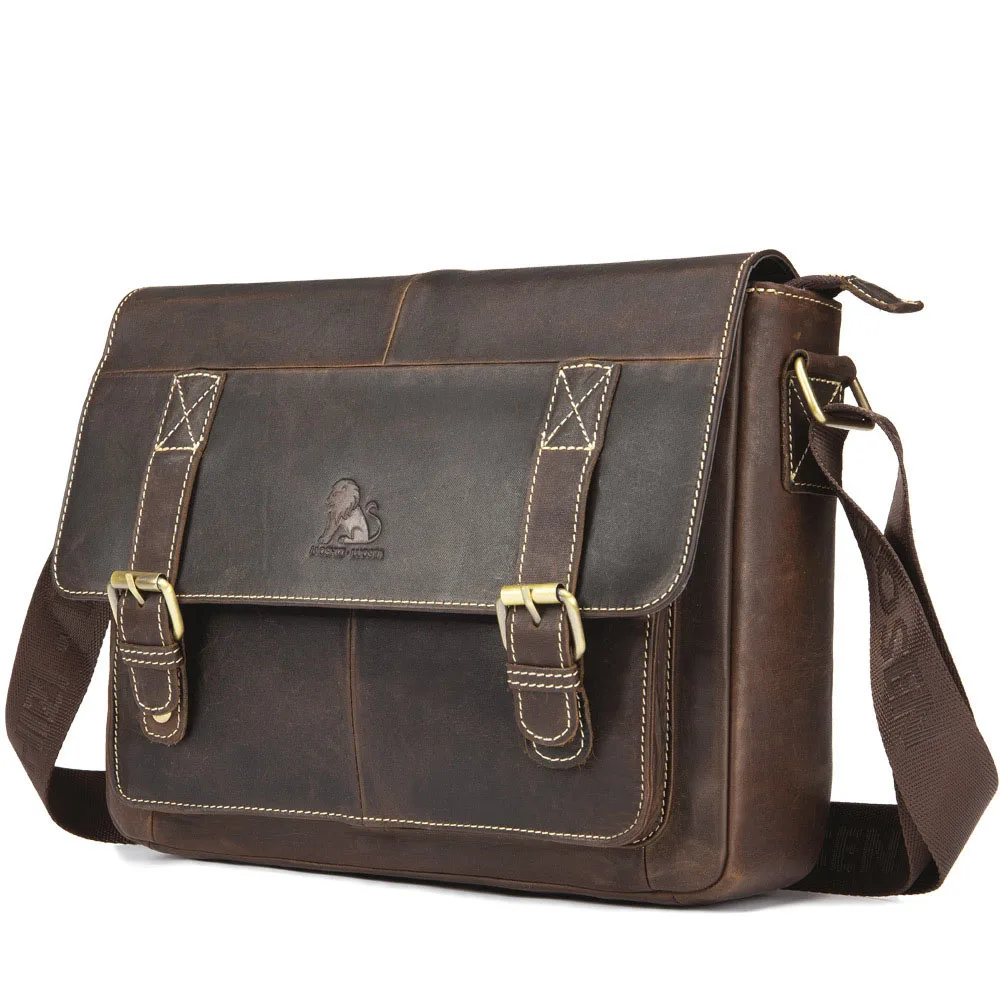 Новая сумка через плечо первый слой кожаная мужская Ретро стиль поперечная