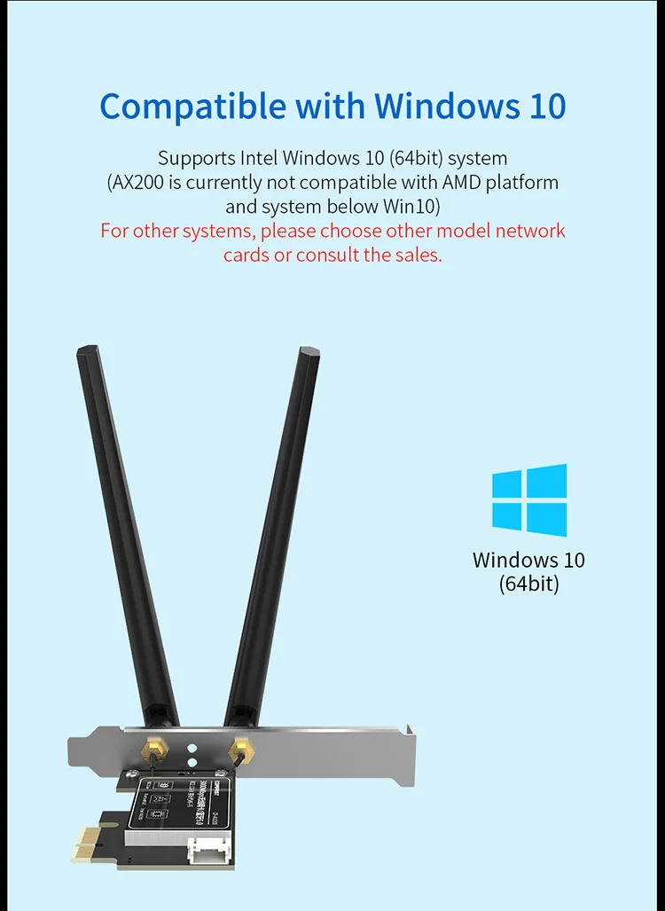 Двухдиапазонный 2 4 Гбит/с Intel Wi-Fi 6 AX200NGW 802.11ax/ac MU-MIMO 2x2 Wifi AX200 NGFF M.2 Bluetooth 5 0 сетевая
