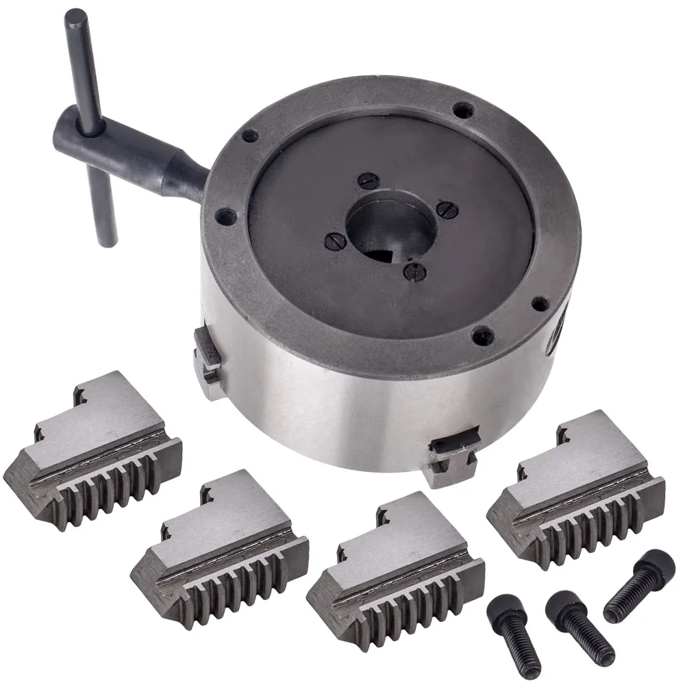 

125mm K12-125 Lathe Chuck 4 Jaw Chuck Self Centering Silver Max RPM 3800 rpm