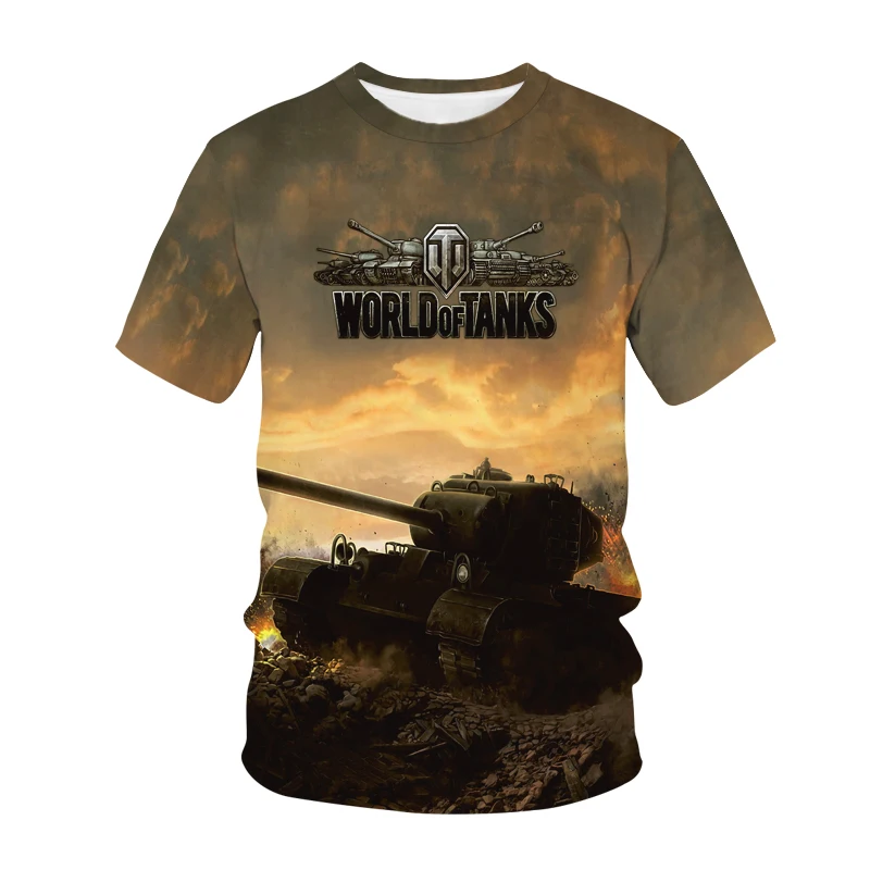 

Summer Fashion child T-shirt Game World Of Tanks T Shirt Cartoon 3D Print Boys/Girls t shirts Clothing Kids Tees