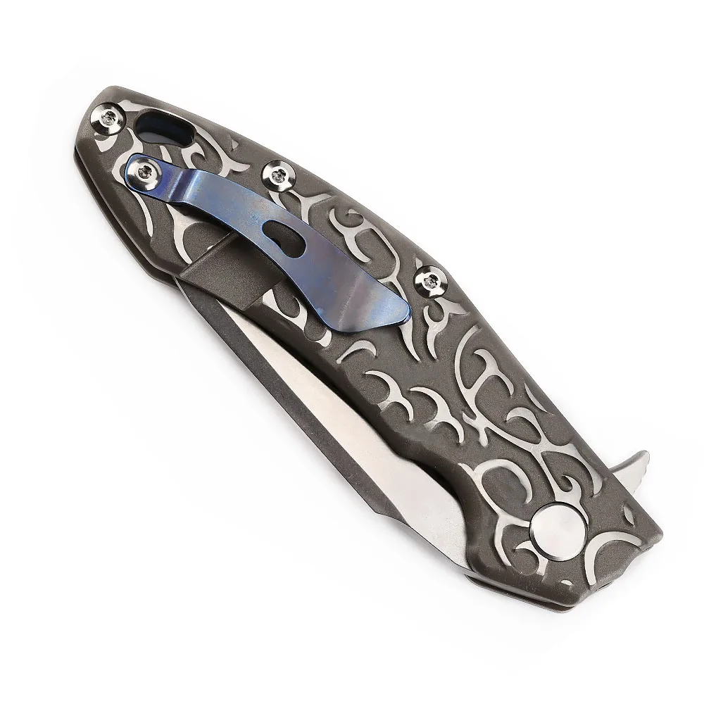 Карманный складной нож Kizer, 3,5 дюймов, Stonewash, отделка CPM S35VN, нержавеющая сталь, Танто-лезвие KI4431T