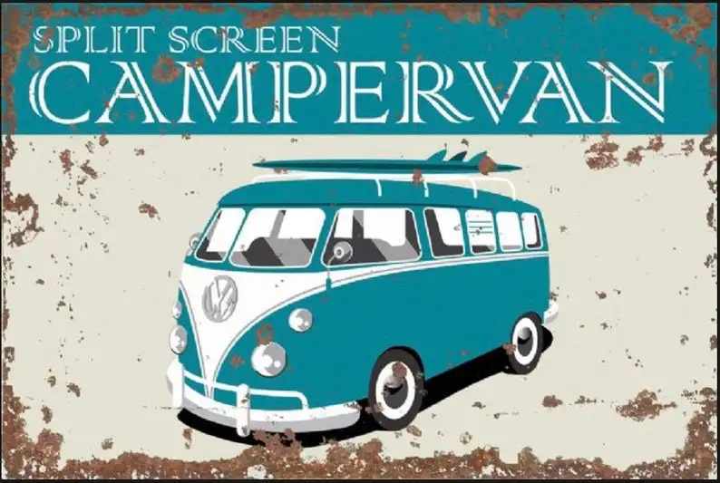 Винтажный металлический знак VW RV винтажный знак. Настенный ретро |Таблички и
