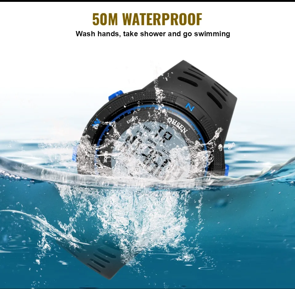 

Digital Led Men Sport Watches Black Military Waterproof Electronic Wristwatch Alarm Stopwatch Fashion Clock Relogio Masculino