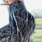 Женские Бесшовные Леггинсы NADANBAO, дышащие эластичные брюки с высокой талией, леггинсы с абстрактным узором, осень 2021