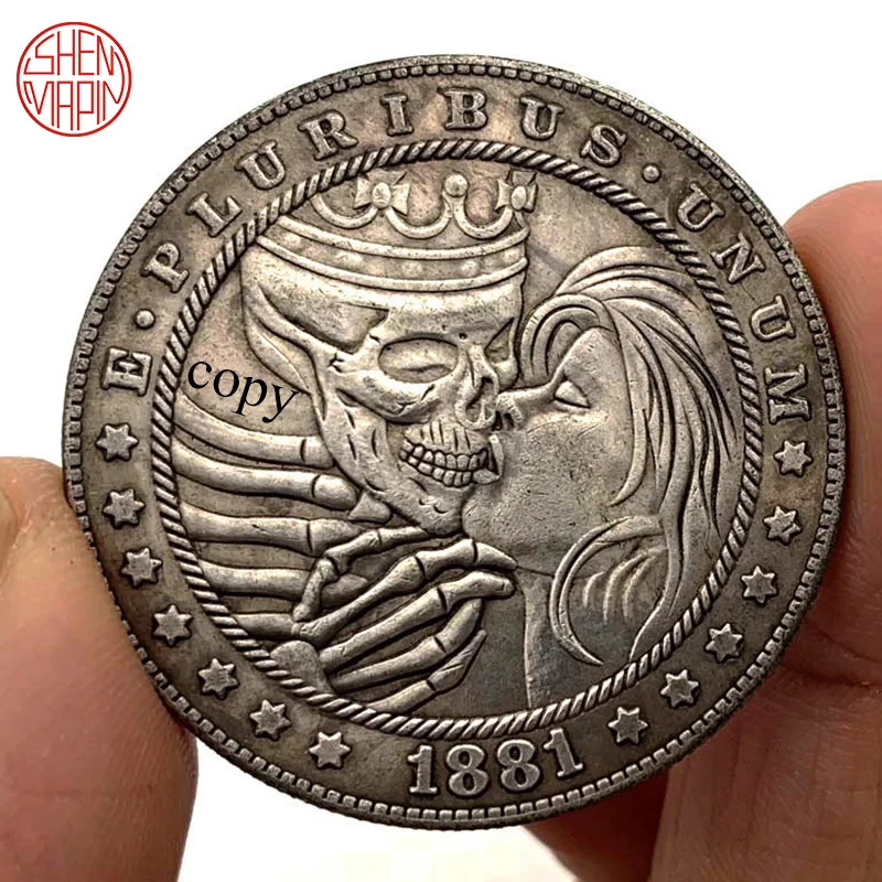 Любовь 1881 Хобо Никель монета Морган копия доллара бродяга Медь коллекционные