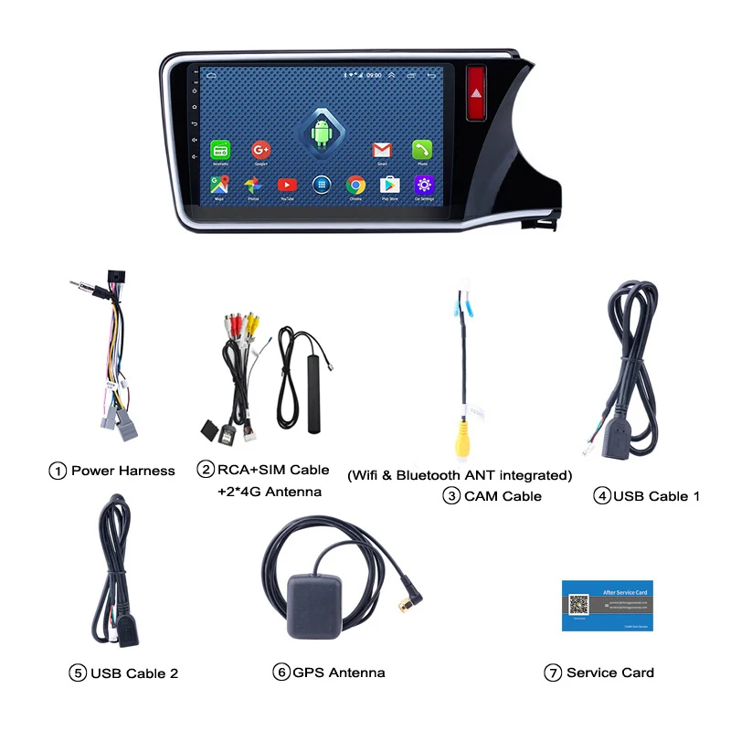 4G Lte All Netcom 10.1 Inch Android 9.1 Car GPS Navigation For Honda City Greiz Gienia 2015-2018 RHD BT WIFI | Автомобили и