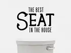 The Best Seat In The House  Настенная Наклейка  Виниловая наклейка  Забавные знаки для ванной комнаты  Настенные наклейки для ванной комнаты  Знак для туалета  Настенная Наклейка
