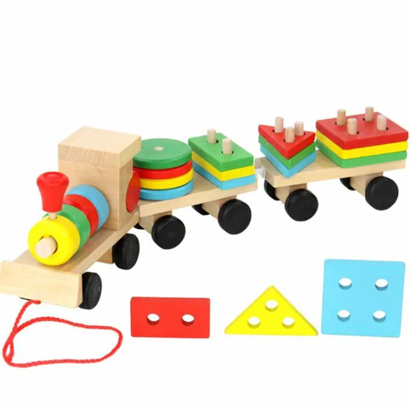 Новинка 1 шт. деревянные игрушки Пазлы транспортных средств поезд Развивающие