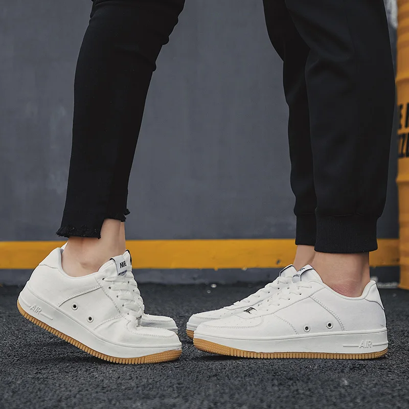 Cedakeline/Повседневная обувь из джинсовой ткани для пар Цвет белый черный синий