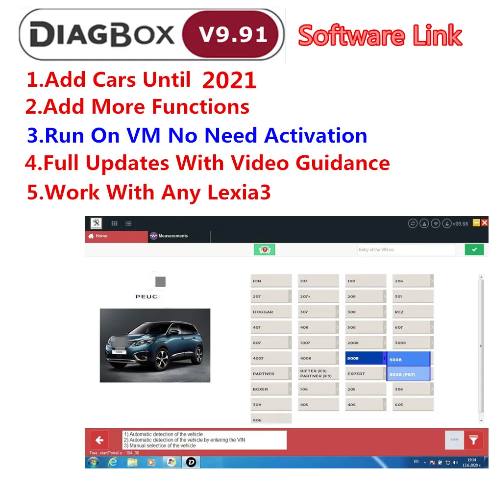 

Newly V9.91 For Lexia 3 Diagbox 9.68 PP2000 Software for Lexia 3 FW921815C Diag box 9.68 for Citroen for Peugeot Car OBD2 Reader