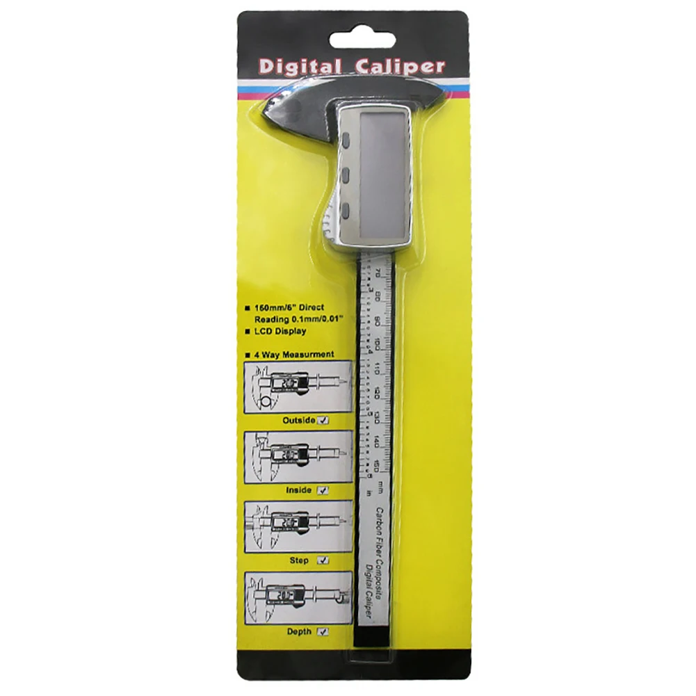 Электронный цифровой штангенциркуль 150 мм с большим ЖК-экраном